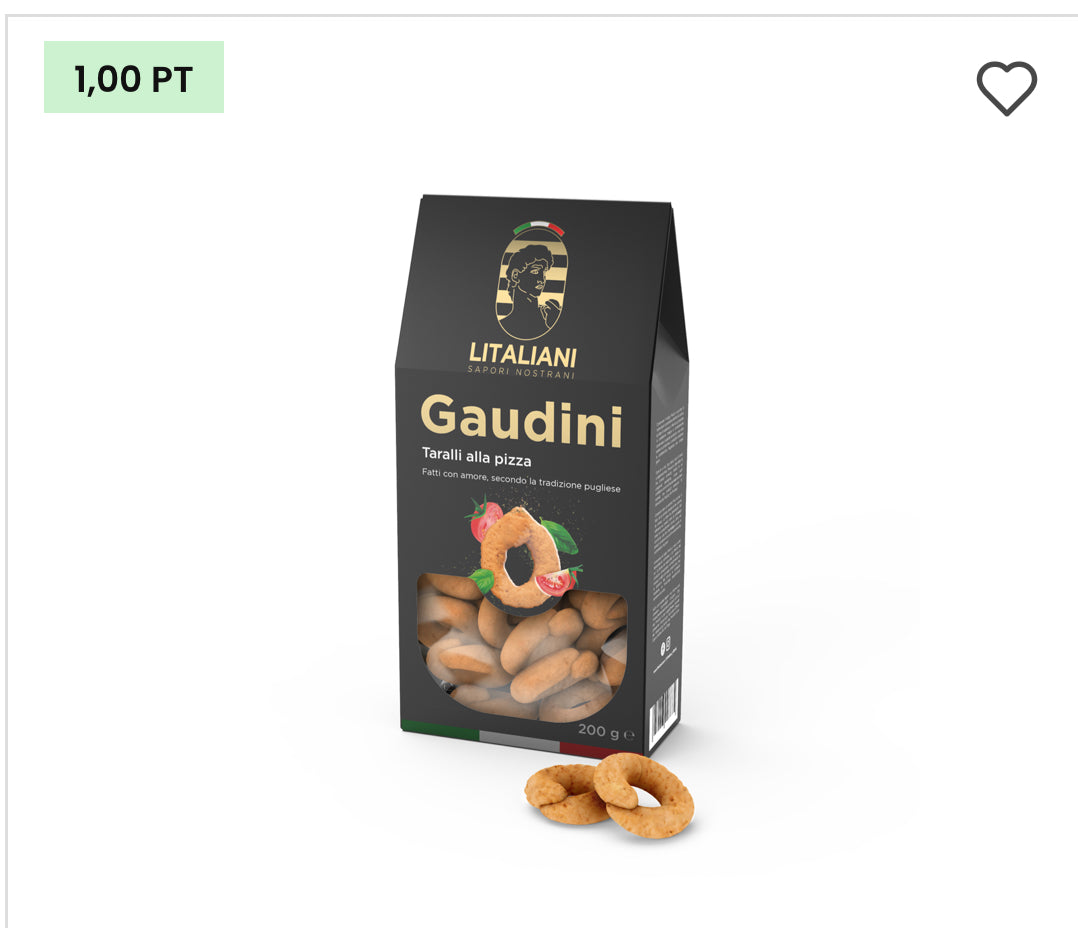 Gaudini- Taralli à la saveur de pizza 200 g