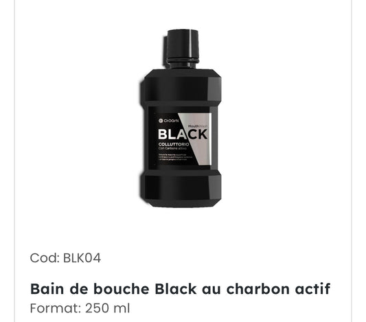 Bain de bouche Black au charbon actif
250 ml